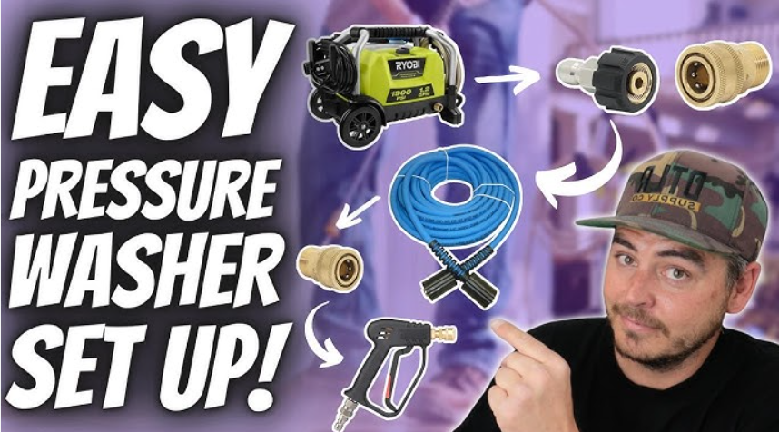 how to set up ryobi pressure washer?