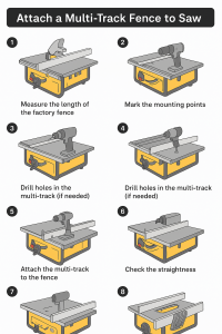 Attach a Multi-Track Fence to a DeWalt Table Saw