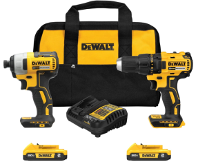 DEWALT 20V MAX Cordless Drill and Impact Driver, Power Drill Brushless 2-Tool Power Tool Combo Kit, Includes 2 Batteries, Charger and Bag (DCK277D2)