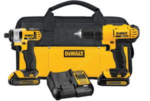 DEWALT 20V MAX Cordless Drill and Impact Driver, Power Tool Combo Kit , Includes 2 Batteries, Charger and Bag (DCK240C2)