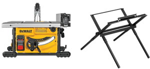 DEWALT Portable Table Saw with Stand, 8-1/4 inch, up to 48-Degree Angle Cuts (DWE7485WS)