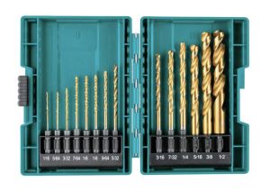 Makita B-65399 Impact Gold 14 Pc. Titanium Drill Bit Set, 1/4 in. Hex Shank (Pack of 10)