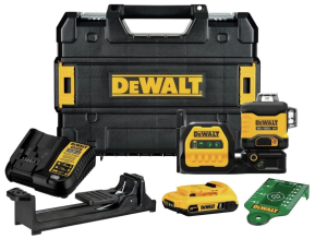DEWALT 20V/12V MAX Laser Level Kit, 3 x 360, Green (DCLE34030G)