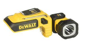 DEWALT 20V MAX LED Work Light Rechargeable, LED Flashlight, Magnetic Flashlight, Freestanding and Clip-On Light, 360 degree pivoting Head, Tool Only (DCL044)