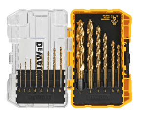 DEWALT Drill Bit Set, Titanium Nitride Coated, 14-Piece (DW1354)