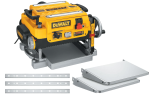 DEWALT Thickness Planer, 13-inch Wood Planer, Three Knife Two Speed, 15 Amp, 20,000 RPM Motor (DW735X)