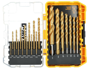 DEWALT Titanium Nitride Coated Drill Bit Set, Pilot Point, 21-Piece (DW1361)