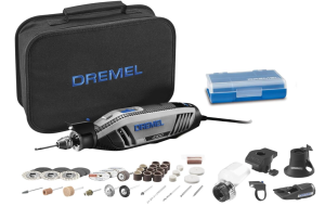 Dremel 4300-5/40 High Performance Rotary Tool Kit with LED Light- 5 Attachments & 40 Accessories - Ideal for Grinding, Cutting, Wood Carving, Sanding, and Engraving