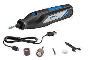 Dremel 7350 4V Cordless Rotary Tool Kit with 5 Accessories and USB-C Rechargeable Battery - Single Speed for Carving, Engraving, Sanding and Cleaning