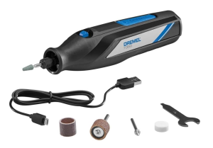 Dremel 7350 4V Cordless Rotary Tool Kit with 5 Accessories and USB-C Rechargeable Battery - Single Speed for Carving, Engraving, Sanding and Cleaning