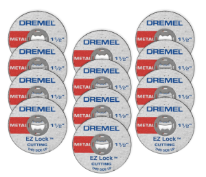 Dremel EZ456B 1 1/2-Inch EZ Lock Rotary Tool Cut-Off Wheels- Rotary Tool Cutting Accessories, Perfect for Slicing Sheet Metal and Copper Pipe, 12 Pieces