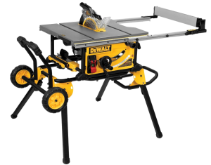 DEWALT Table Saw 10 Inch with Foldable Rolling Table Saw Stand