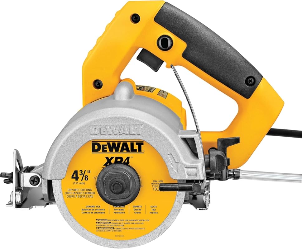 DEWALT DWC860W 4-3/8-Inch Wet Tile Saw for Masonry - Compact Powerful 
