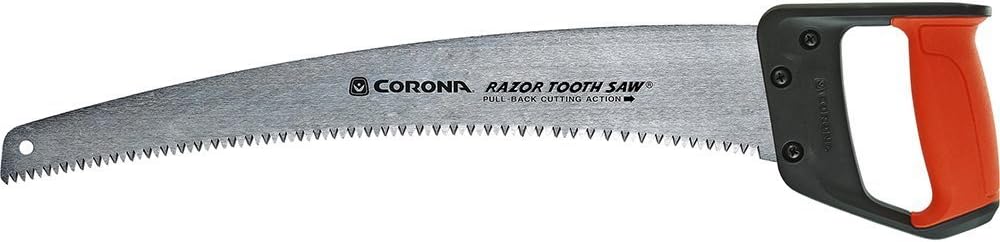 Corona 18-Inch RazorTOOTH Pruning Saw Curved Blade D-Handle Cuts up to