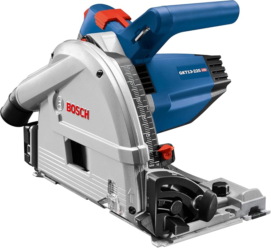 Bosch GKT13-225L 6-1/2 Inch Track Saw with Plunge Action, Precision Cu