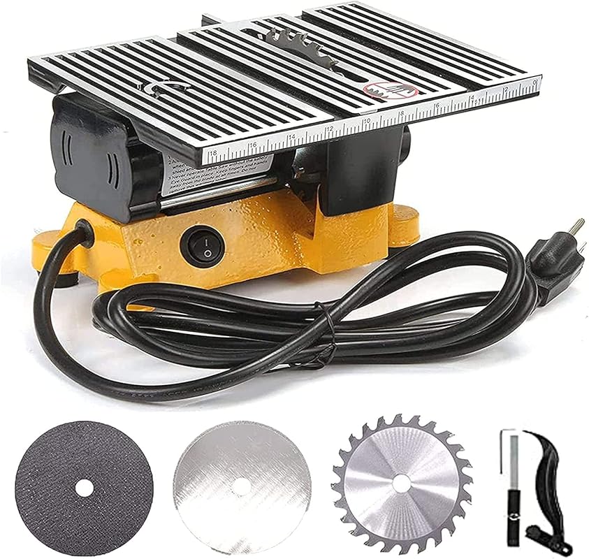 4-Inch Mini Portable Table Saw for DIY Wood Crafts, Metal, Ceramic Til