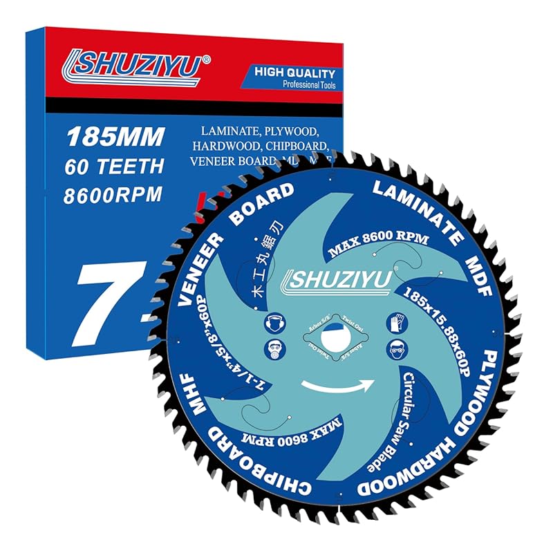 7-1/4-Inch Super Thin Kerf 60-Tooth Circular Saw Blade Anti-Stick Coat