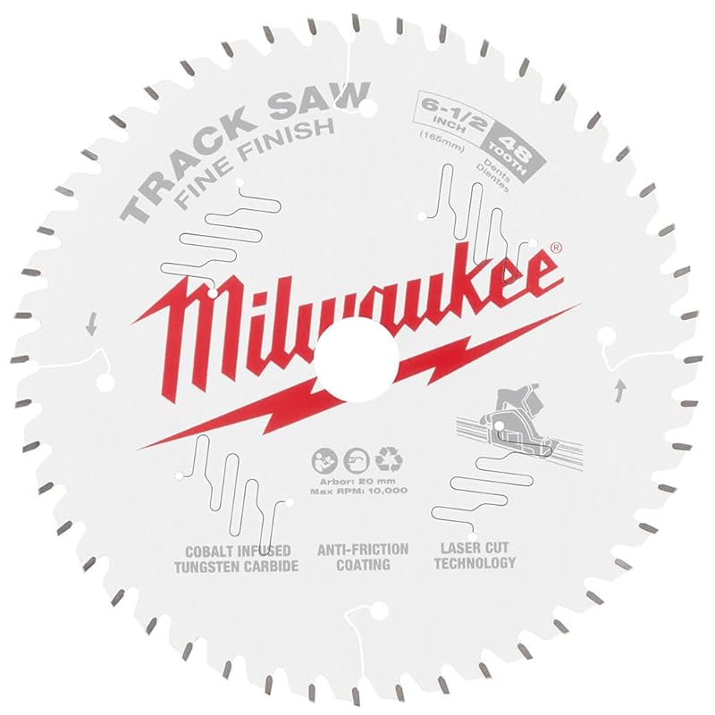 Milwaukee 48-Tooth Fine Finish Track Saw Blade 165mm Diameter for Smoo