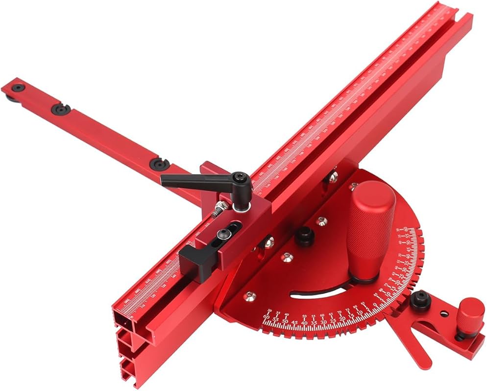 Precision Red Table Saw Miter Gauge for Table Saws Band Saws Router Ta
