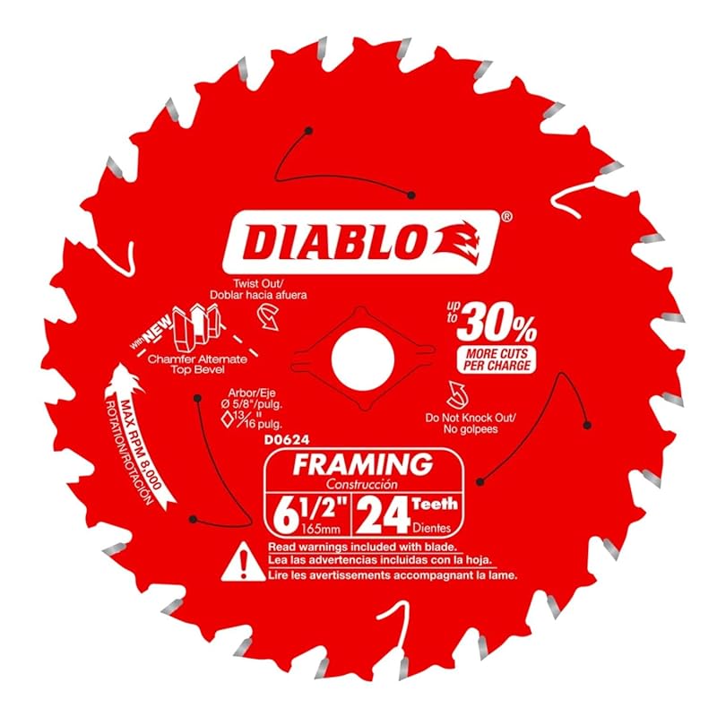 Diablo D0648TSF 6.5-Inch 48-Tooth Track Circular Saw Blade for Fine Fi