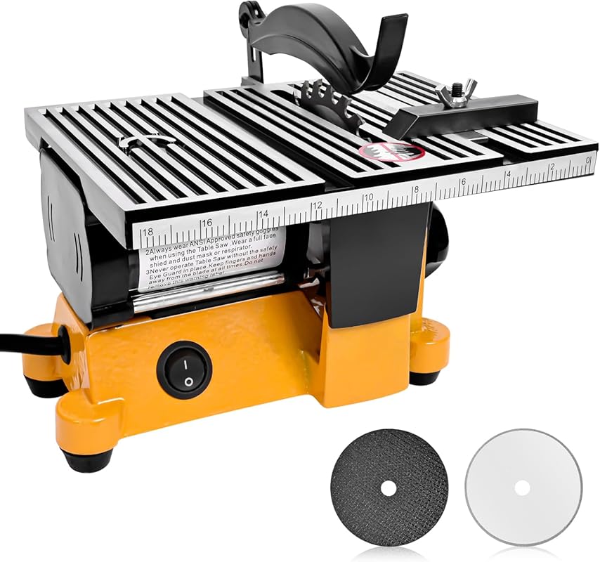 Vevitts 4-Inch 60W 110V Mini Portable Table Saw Bench for DIY Woodwork
