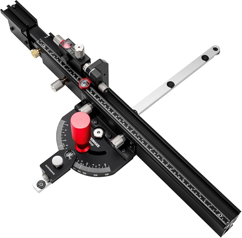 GOINGMAKE Miter Gauge with Flip Stop Extendable Fence Quick Angles Fit