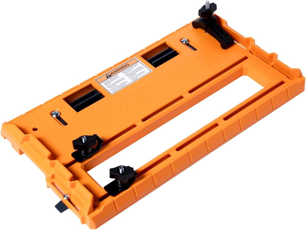 POWERTEC Universal Circular Saw Track Plate with Tool-Free Mounting fo