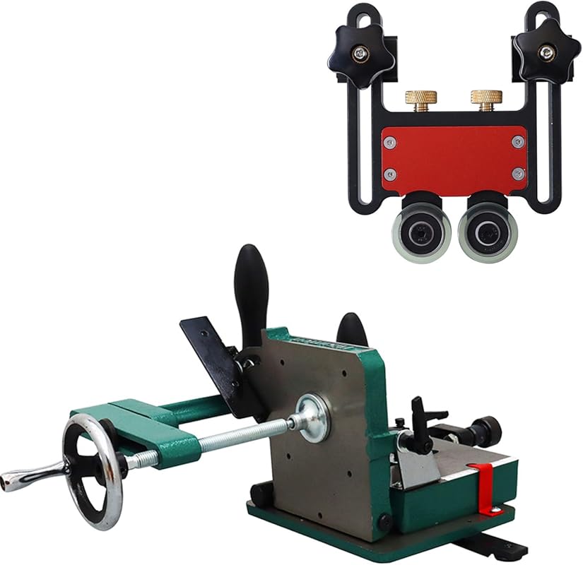 Versatile Tenoning Jig with Bearing Roller Featherboards for Table Saw