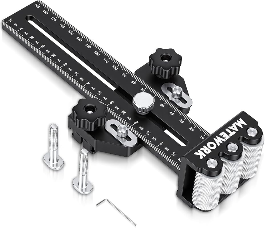 MATEWORK Thin Rip Jig Table Saw Guide with Anti-Kickback Roller for Na