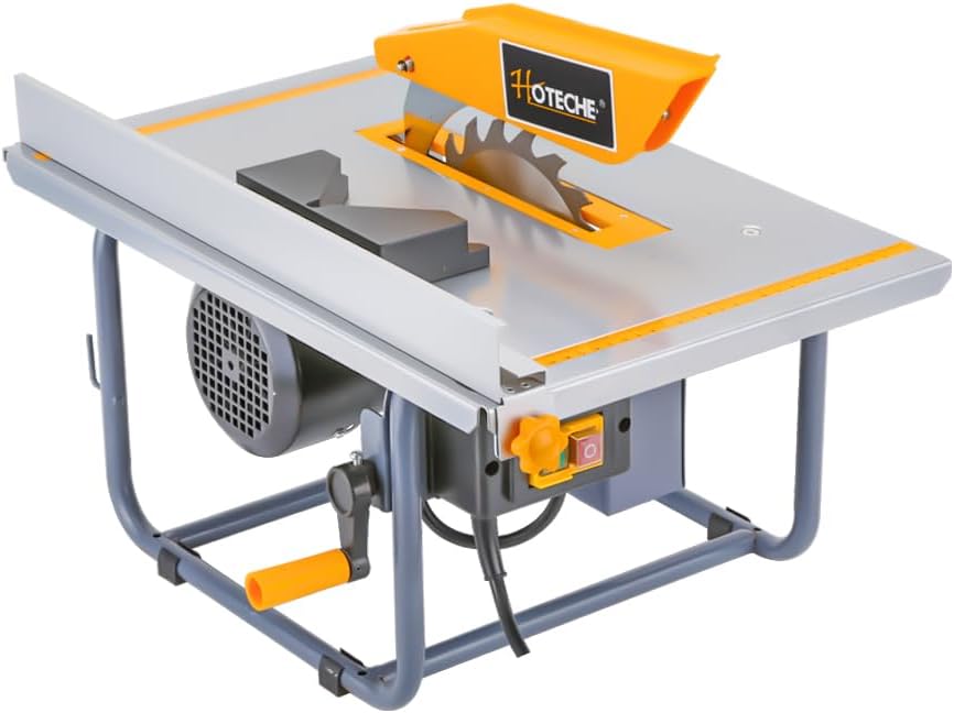 Hoteche 8-Inch 720W Compact Portable Benchtop Table Saw with 20T Carbi