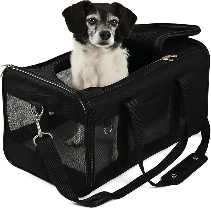 Airline Approved Sherpa Original Deluxe Pet Carrier, Large Black Trave