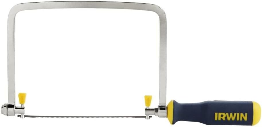 IRWIN ProTouch Coping Saw – Blue & Yellow, Ergonomic Grip & Sharp Cutt