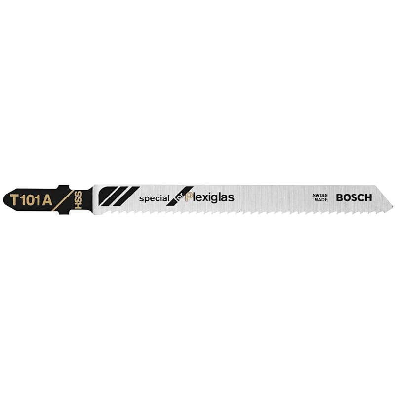 Bosch T101A3 3-Piece 4 In. 14 TPI Plexiglas Jig Saw Blades