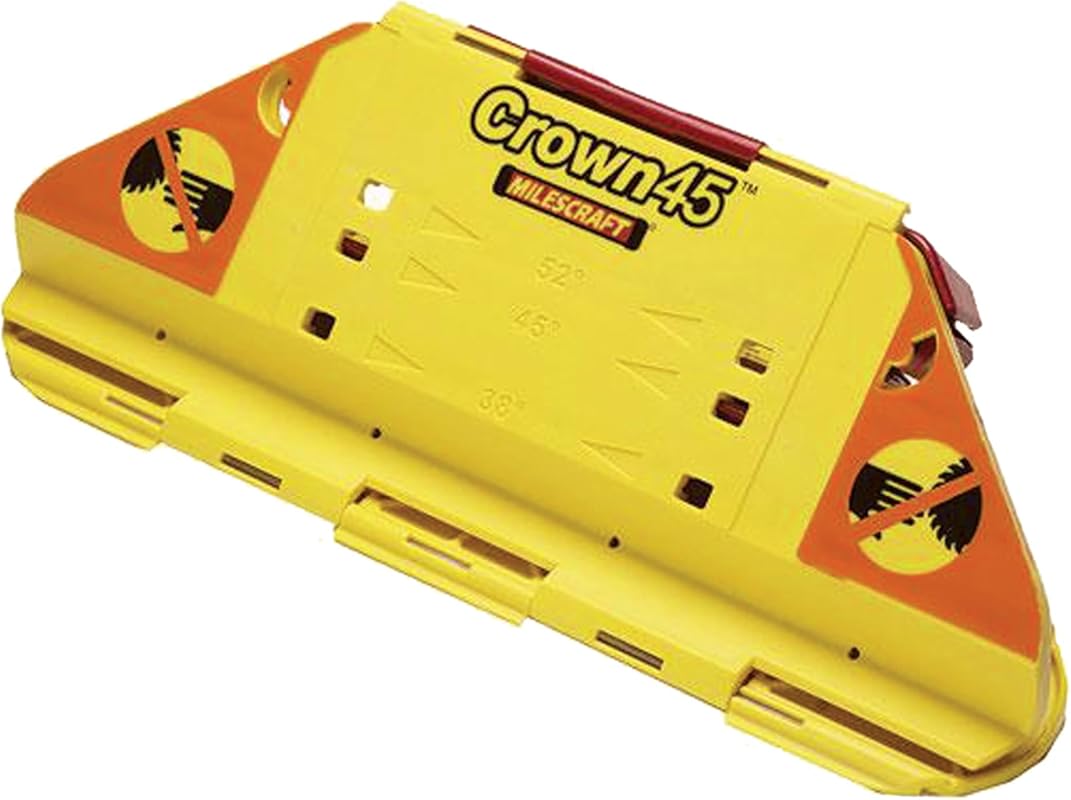 Milescraft Crown45 Miter Saw Jig for 38°, 45°, 52° Crown Molding