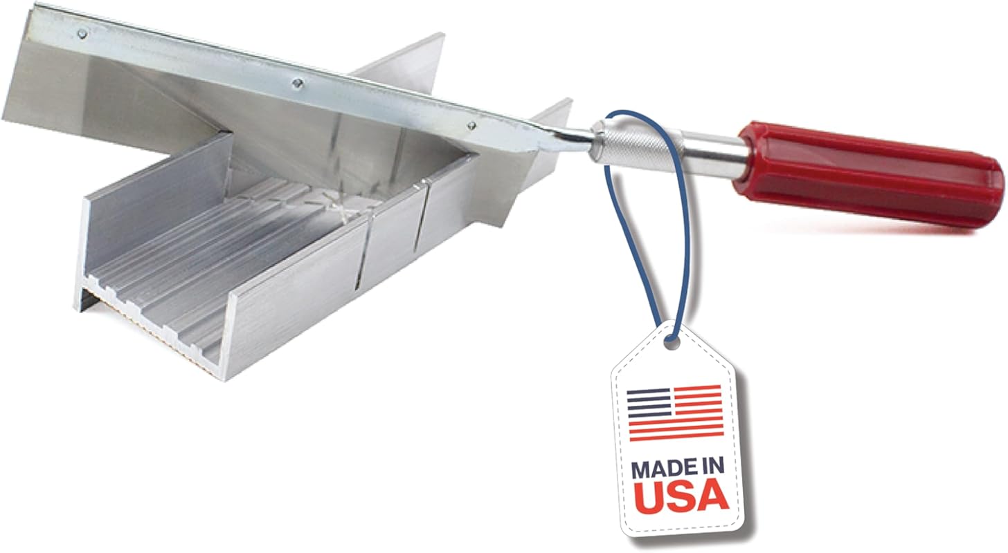 Excel Blades 6-Inch Mitre Box Set – Aluminum & Steel, 45°/90° Cuts, Ma