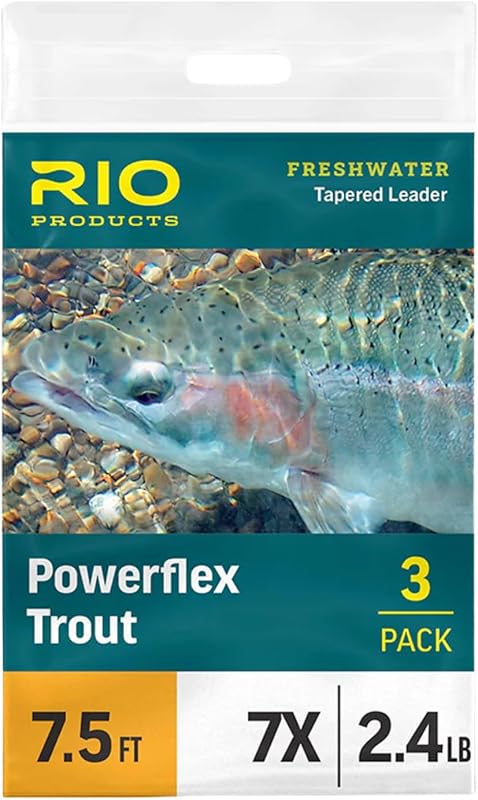 RIO Powerflex Trout Leader 3-Pack, High-Performance Nylon for Accurate