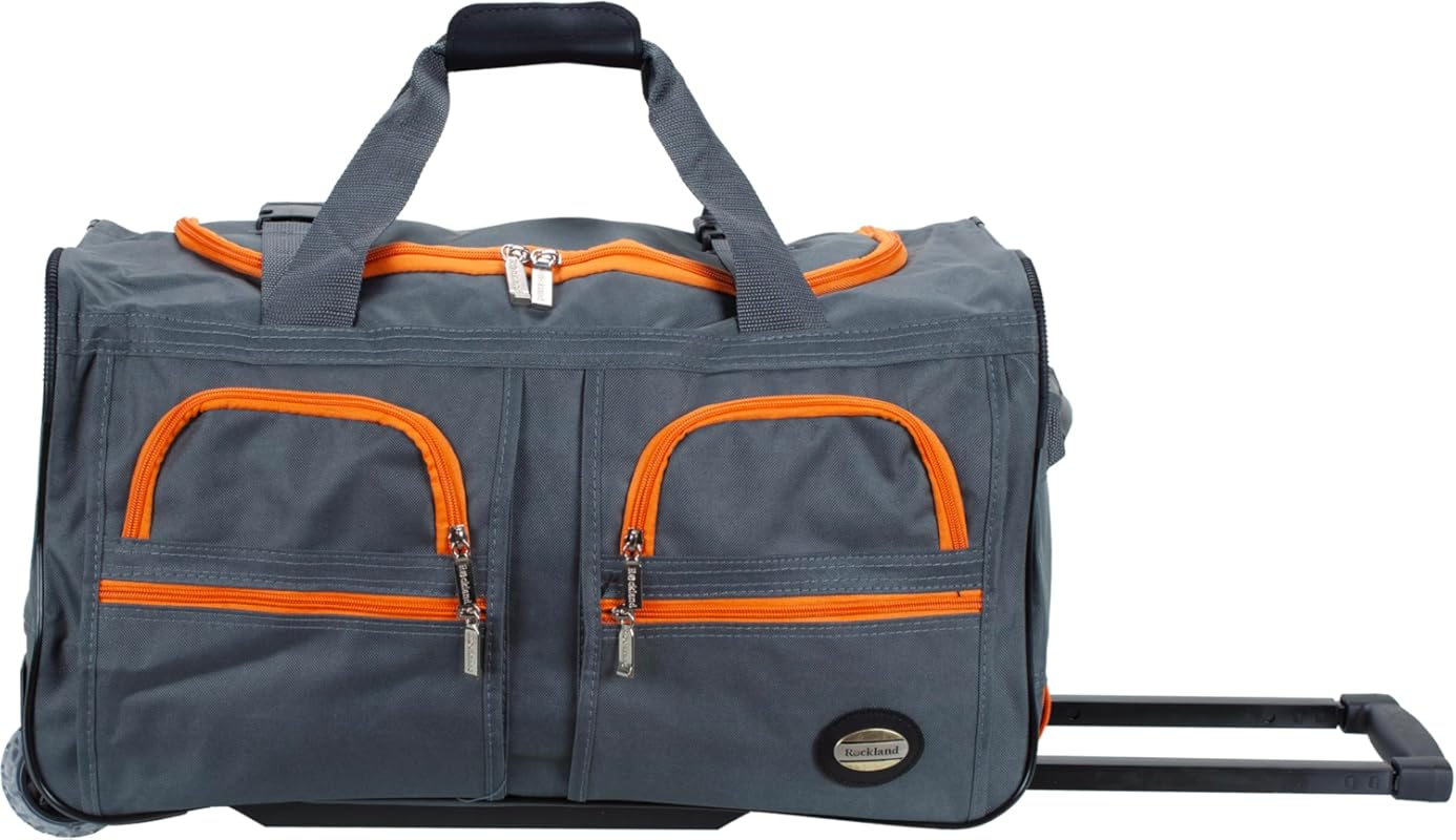 Spacious Black Rolling Duffel Bag with Smooth Wheels for Easy Transpor