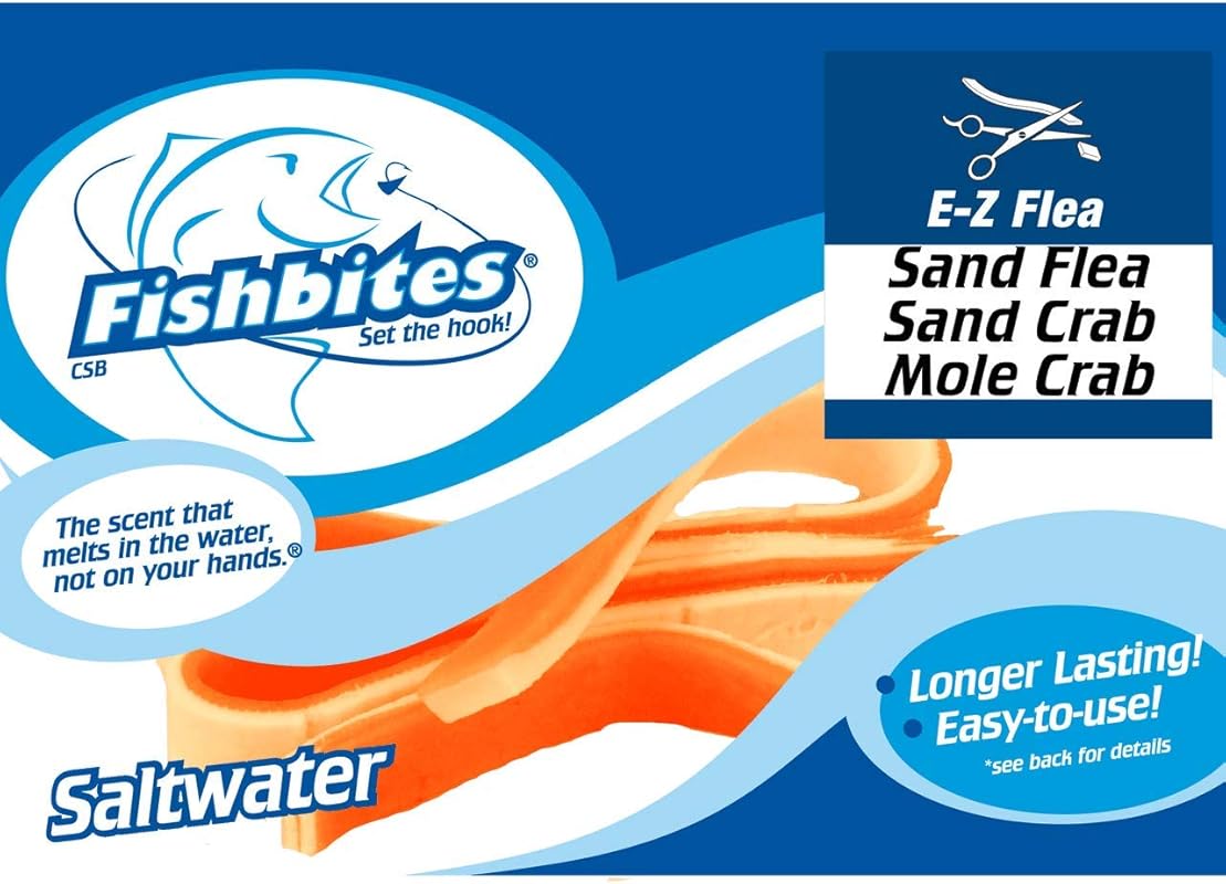FishBites E-Z Flea Sand Crab/Mole Crab Bait for Saltwater Fishing