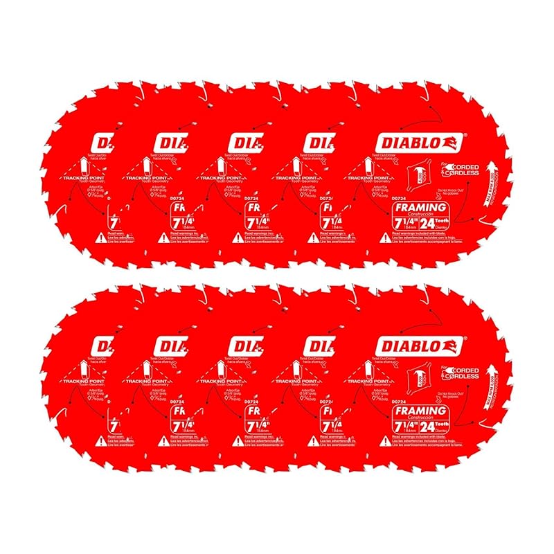 Diablo Thin Kerf Anti-Vibration 24T Framing Saw Blade for Pressure-Tre