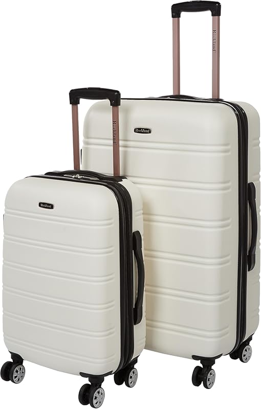 Rockland Melbourne Hardside Expandable Spinner Wheel Luggage, White, 2