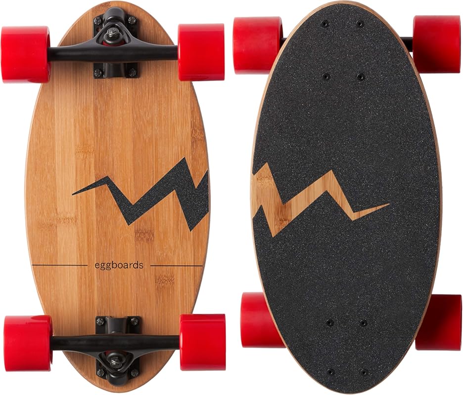 Eggboards Original Portable Bamboo Longboard for Adults - Smooth Ride,