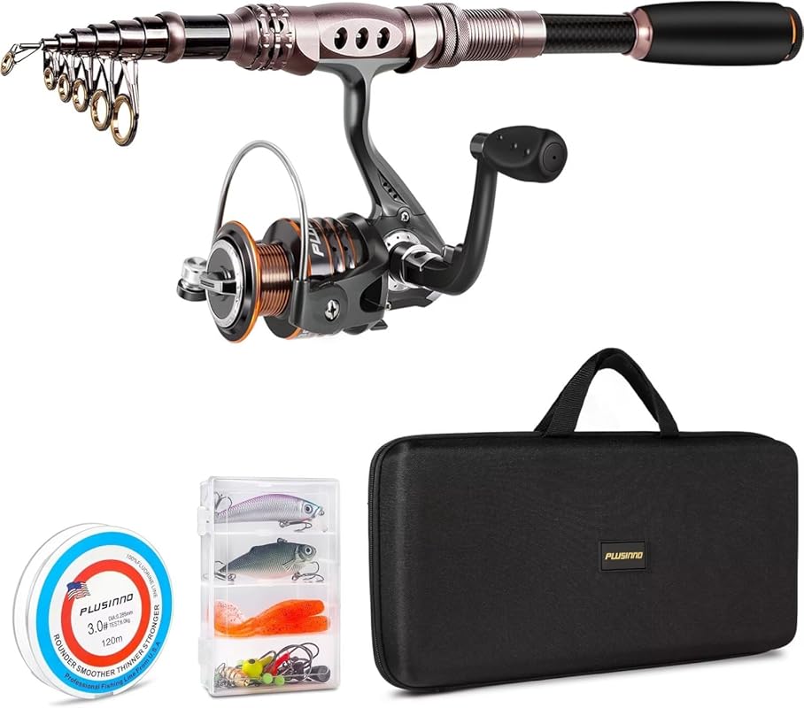 Saltwater & Freshwater Carbon Fiber Telescopic Fishing Rod & Reel Comb