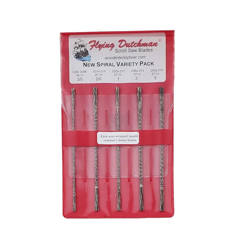 Flying Dutchman New Spiral Pinless Scroll Saw Blades Five Dozen Variet