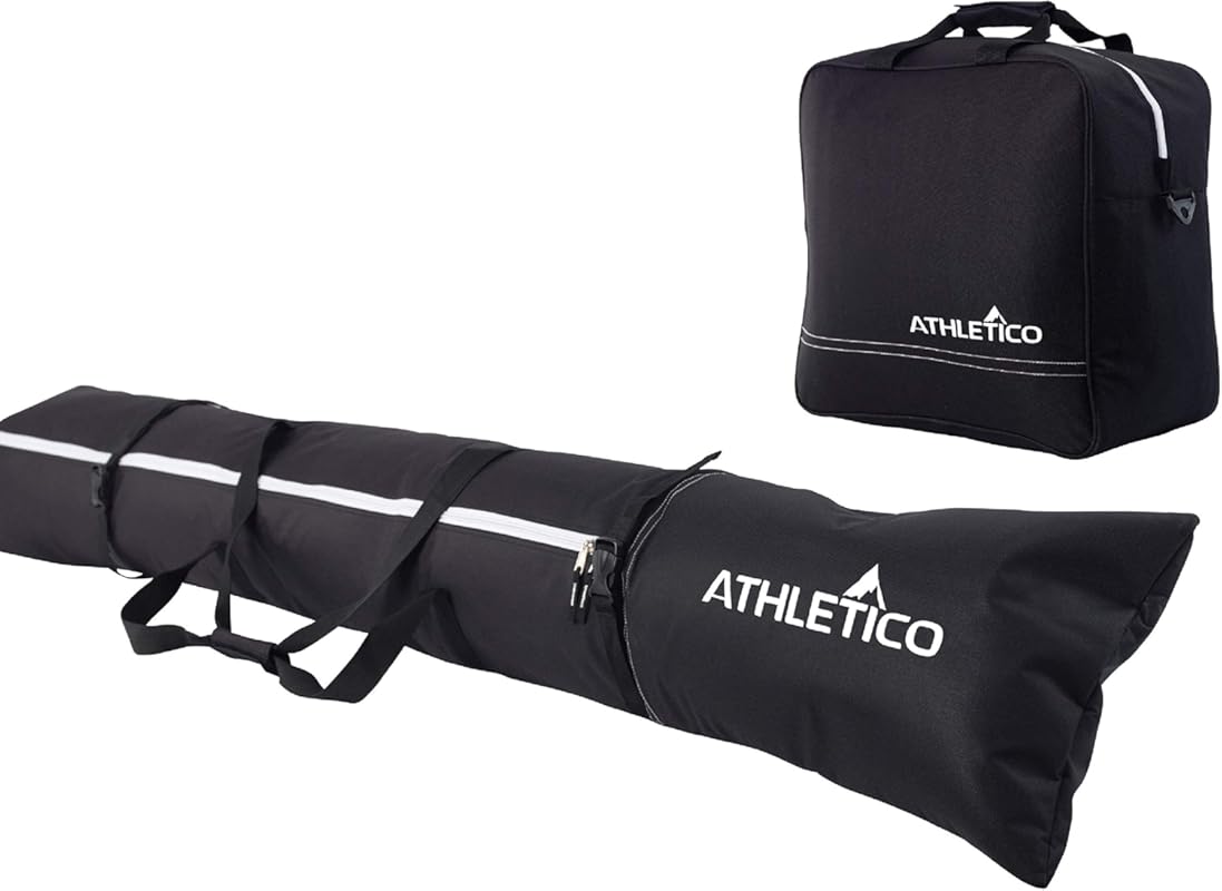 Athletico Ski & Boot Bag Combo – Padded Bags Store Skis Up to 200cm &