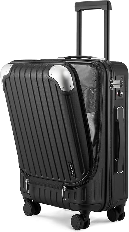 LEVEL8 20-Inch Expandable ABS+PC Spinner Luggage with Dual TSA Locks, 