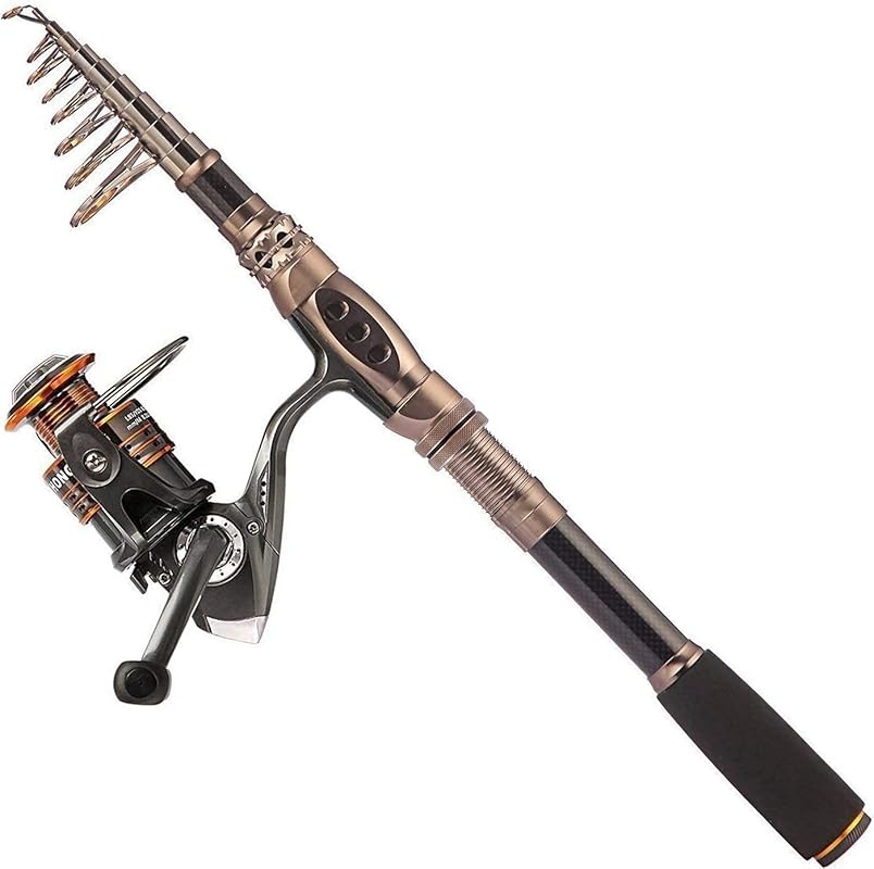PLUSINNO Carbon Fiber Telescopic Fishing Rod Kit with Reel – Ideal for