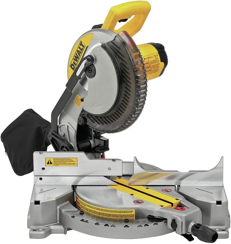 DEWALT 10-Inch 15-Amp Single Bevel Compound Miter Saw with Dust Bag an