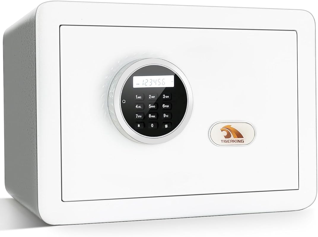 TigerKing 1.2 Cu Ft White Security Safe with Digital Keypad, 2-Bolt Lo