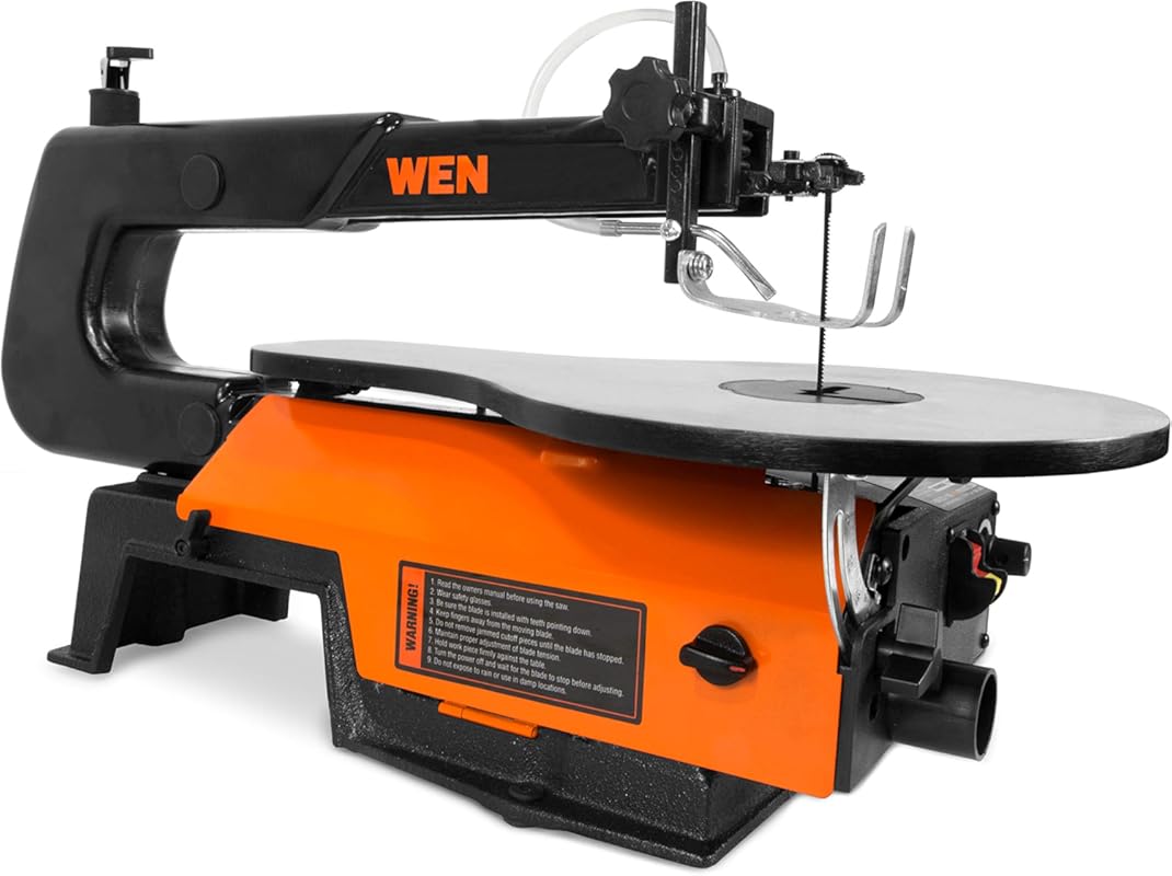 WEN 16in Variable Speed Scroll Saw with Easy Blade Changes and Smooth 
