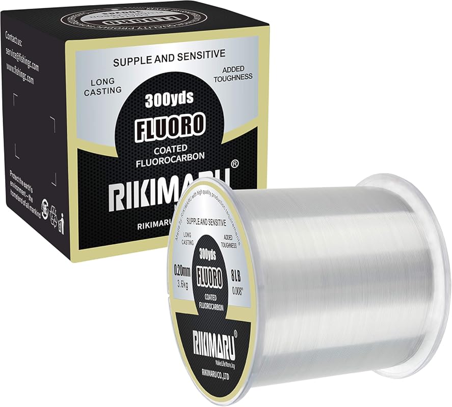 RIKIMARU 100% Soft Fluorocarbon Coated Fishing Line